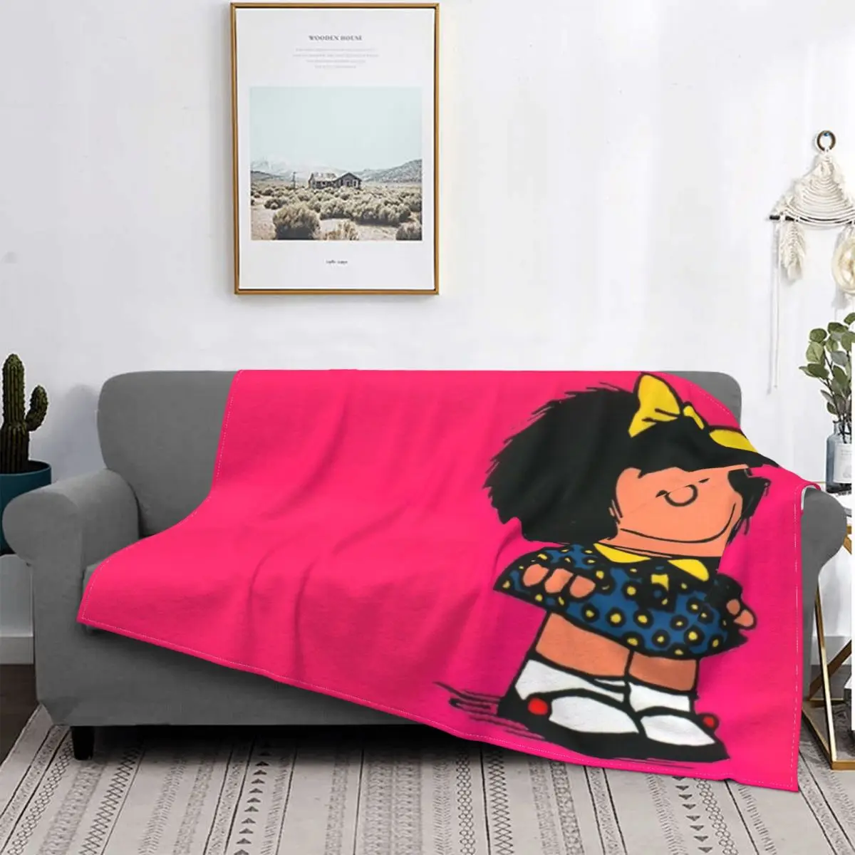 

Мультяшное одеяло Mafalda, флисовое плюшевое осенне-зимнее дышащее ультра-мягкое одеяло для девочки питая, одеяло для дивана, плюшевое тонкое одеяло