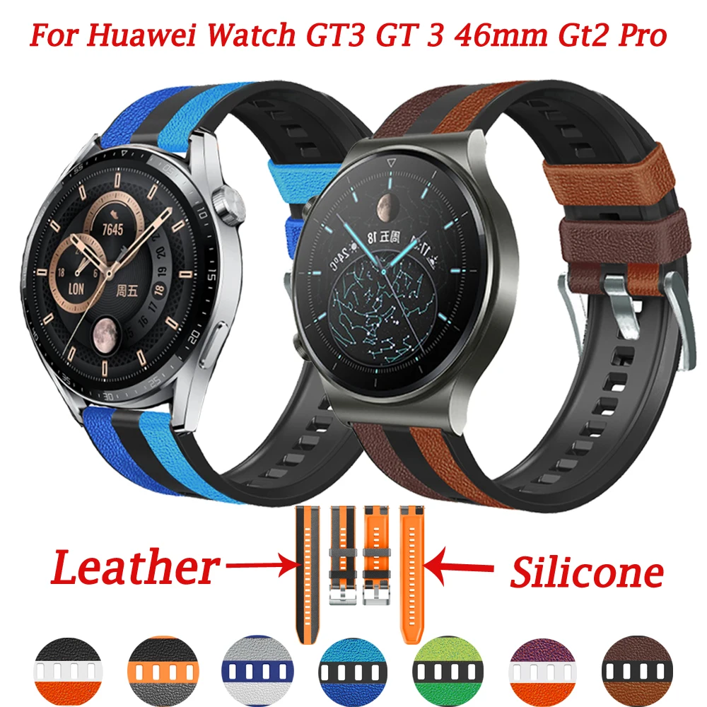 22mm Strap For Huawei Watch GT 2 Pro GT3 GT 3 46mm Sport Silicone+Leather Wrist Strap Bracelet Watchbands For Watch GT2 Pro Belt
22mm Strap For Huawei Watch GT 2 Pro GT3 GT 3 46mm Sport Silicone+Leather Wrist Strap Bracelet Watchbands For Watch GT2 Pro Belt