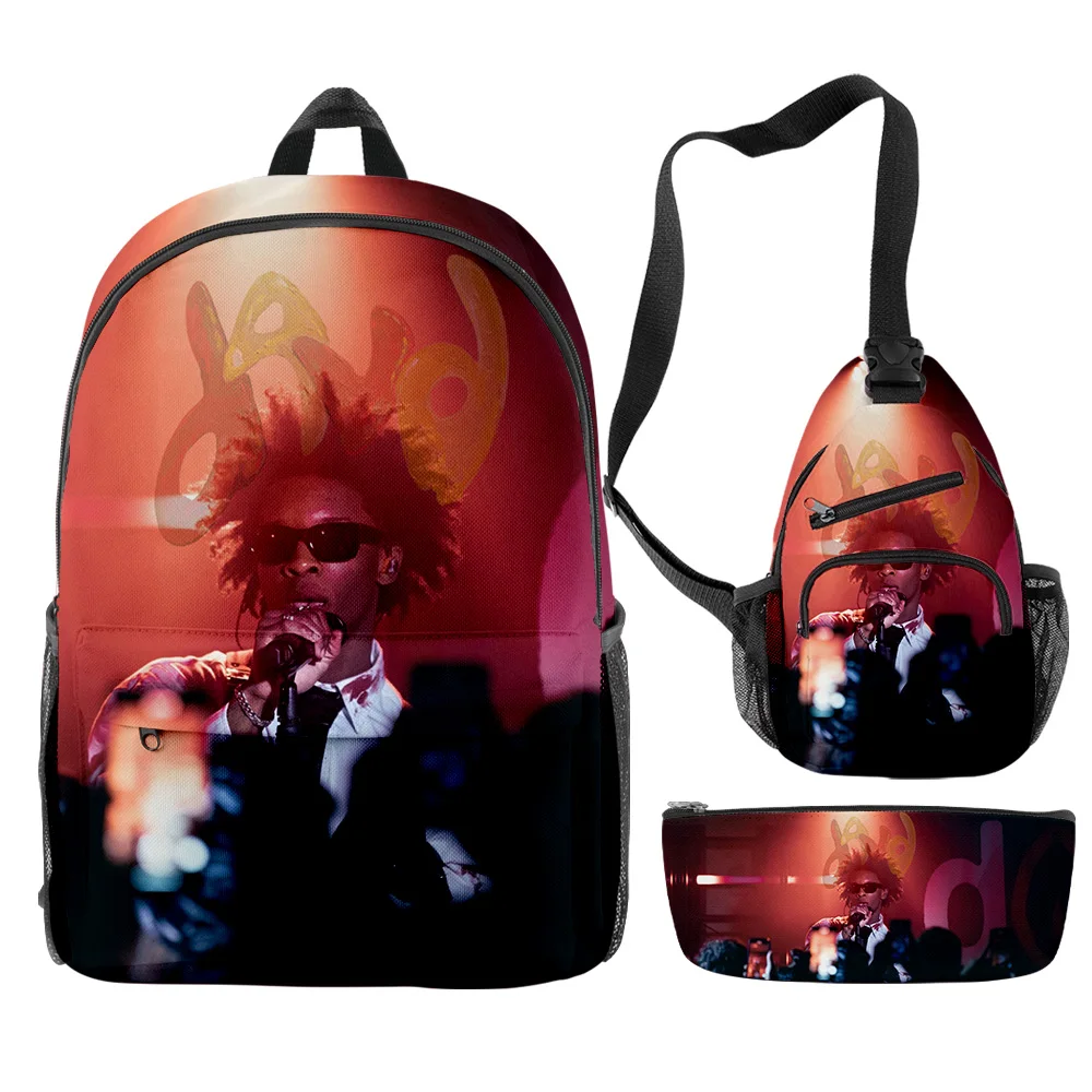 

Creative Fashion Funny Pop Singer D4vd 3D Print 3pcs/Set pupil School Bags Trendy Travel Laptop Backpack Chest Bag Pencil Case