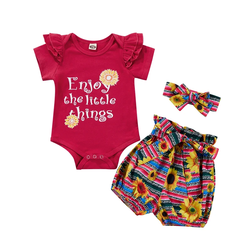 Pudcoco 3Pcs 0-18M Newborn Girl Romper Outfits Short Sleeve Letter Print Red+Sunflower Pattern Short Pants+Bowknot Headband Set
Pudcoco 3Pcs 0-18M Newborn Girl Romper Outfits Short Sleeve Letter Print Red+Sunflower Pattern Short Pants+Bowknot Headband Set