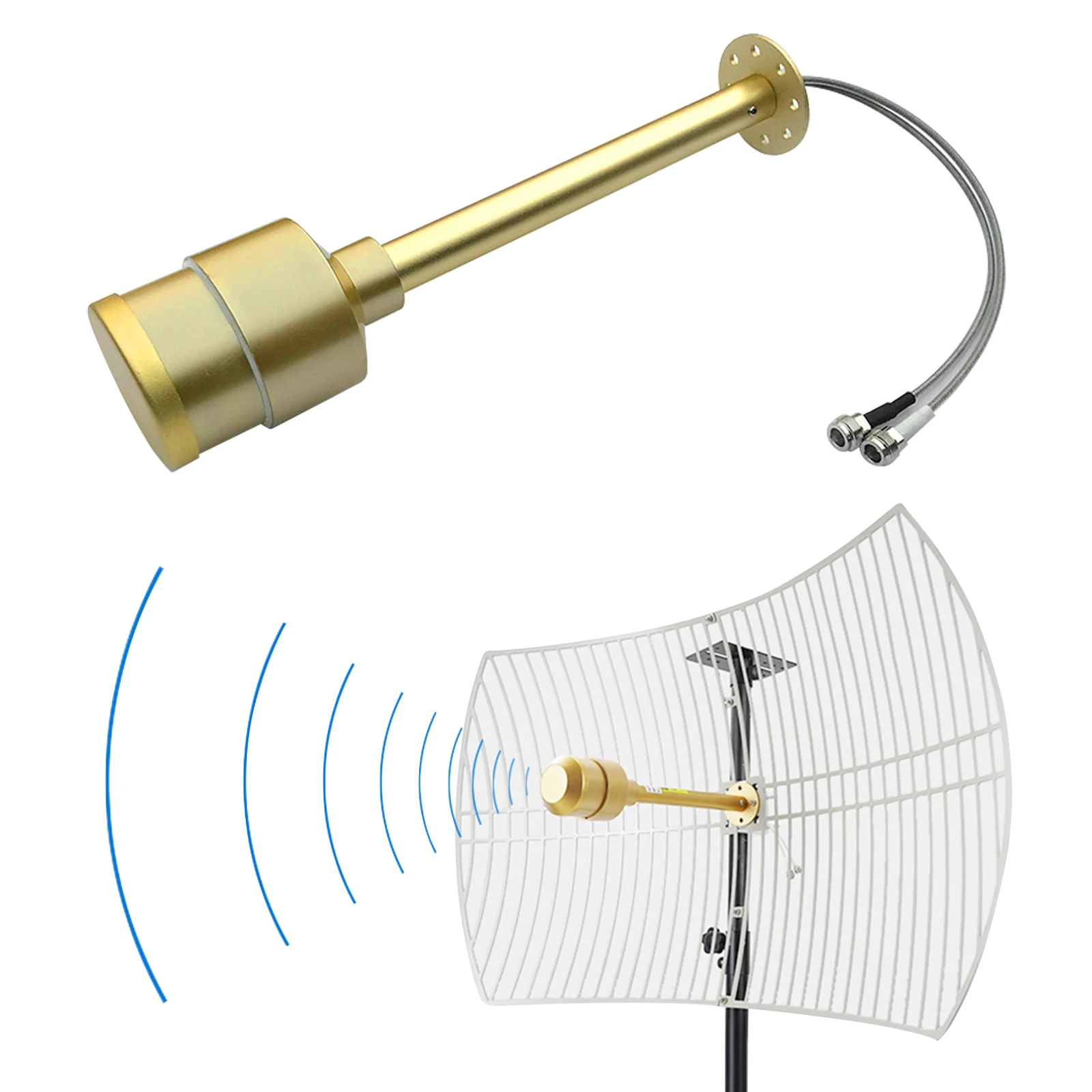 Premium 5G 4G 3G Antenna Feed Dual Band 1700-2700mhz 3300-3800mhz 2x30dbi Feedhorn Long Range Mimo For Parabolic Dish Grid
Premium 5G 4G 3G Antenna Feed Dual Band 1700-2700mhz 3300-3800mhz 2x30dbi Feedhorn Long Range Mimo For Parabolic Dish Grid