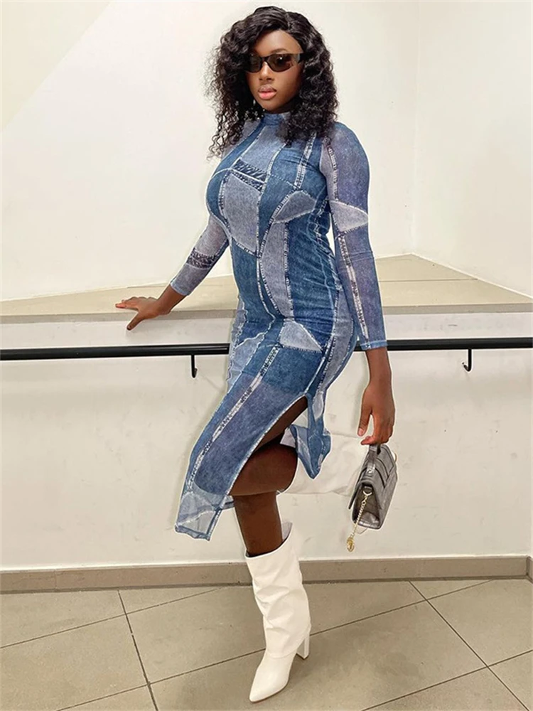 2023 Long Sleeve Print Mesh Dresses Casual New In Wrap Ladies Dress Women Spring Streetwear Blue Bodycon Midi Dresses
2023 Long Sleeve Print Mesh Dresses Casual New In Wrap Ladies Dress Women Spring Streetwear Blue Bodycon Midi Dresses