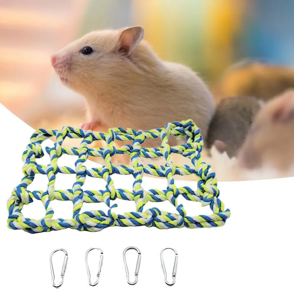 Hamster Climbing Net Cozy Rope Colorful Hamster Squirrel Hammock Net for Home Climbing Net Small Animal Hammock
Hamster Climbing Net Cozy Rope Colorful Hamster Squirrel Hammock Net for Home Climbing Net Small Animal Hammock