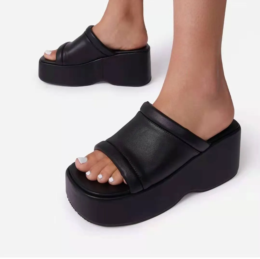 Women Wedges Slippers Square Toe Thick Bottom Plus Size Female Slides Solid Concise Casual Ladies Summer Flip Flops Fashion NEW
Women Wedges Slippers Square Toe Thick Bottom Plus Size Female Slides Solid Concise Casual Ladies Summer Flip Flops Fashion NEW