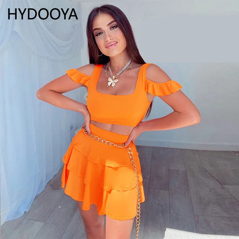 2022 New Summer Women 2 Piece Set Off Shoulder Short Crop Top High Waist Ruffles Skirts Tracksuit Sexy Stretch Two Piece Sets
2022 New Summer Women 2 Piece Set Off Shoulder Short Crop Top High Waist Ruffles Skirts Tracksuit Sexy Stretch Two Piece Sets