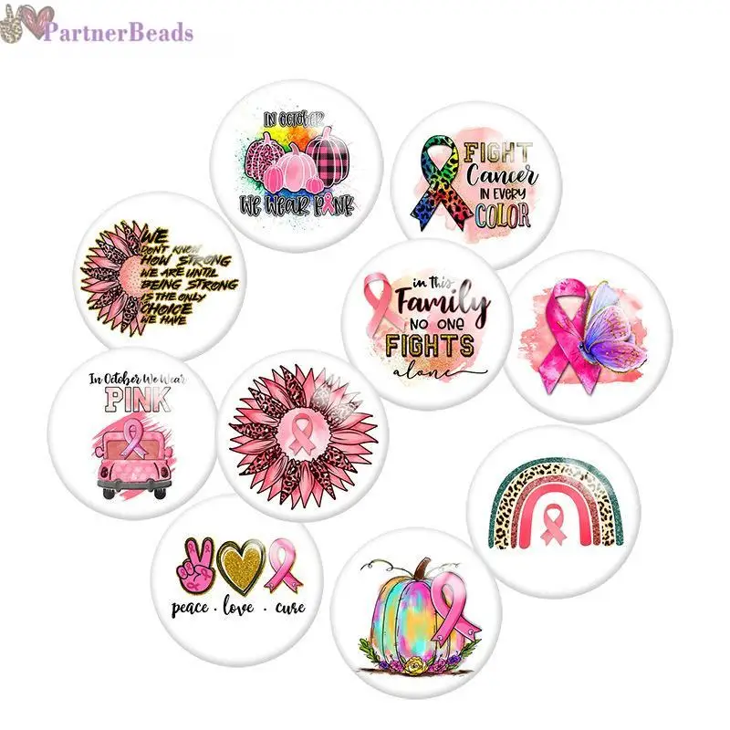 Pink Ribbon Round Photo Glass Cabochon Demo Flat Back Making Findings 20mm Snap Button N6721
Pink Ribbon Round Photo Glass Cabochon Demo Flat Back Making Findings 20mm Snap Button N6721