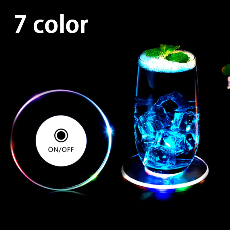 7 Color Luminescence Bottle Coaster LED Night Light Wine Liquor Cup Coaster Atmosphere Light for Nightclub Car Cup Holder Bottom
7 Color Luminescence Bottle Coaster LED Night Light Wine Liquor Cup Coaster Atmosphere Light for Nightclub Car Cup Holder Bottom