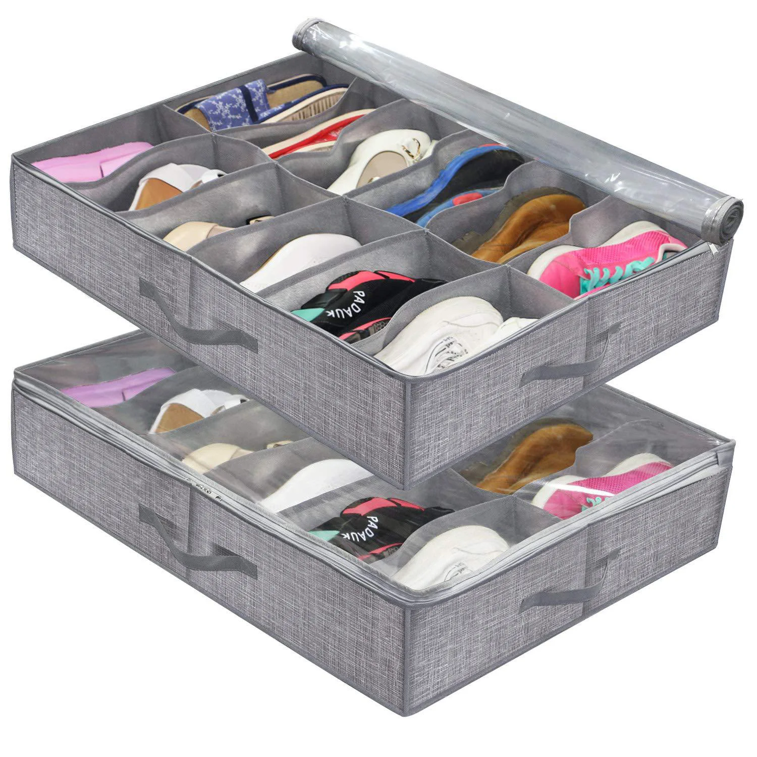 12 Pair Folding Dustproof Under Bed Shoe Organiser Storage Holder Shoe Box Tidy Bag Rack Pockets Space Saving Zipper Closure
12 Pair Folding Dustproof Under Bed Shoe Organiser Storage Holder Shoe Box Tidy Bag Rack Pockets Space Saving Zipper Closure