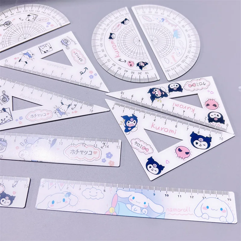 Sanrio 4Pcs/set Plastic Ruler Kuromi Pachacco Cinnamoroll Student Office Learn Stationery Drawing School Supplies
Sanrio 4Pcs/set Plastic Ruler Kuromi Pachacco Cinnamoroll Student Office Learn Stationery Drawing School Supplies