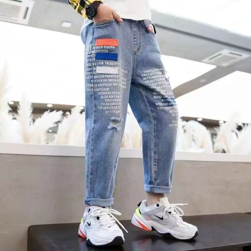 Jeans For boy Big Hole Kids Jeans boy Spring Autumn Jeans For Children Casual Style Kids Clothes 5-14Years
Jeans For boy Big Hole Kids Jeans boy Spring Autumn Jeans For Children Casual Style Kids Clothes 5-14Years