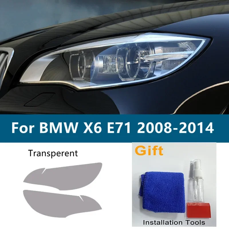 2 шт. для BMW X6 M E71 2008-2014, оттенок автомобильных фар, черная защитная пленка, передняя фара, прозрачная наклейка из ТПУ, аксессуары
2 шт. для BMW X6 M E71 2008-2014, оттенок автомобильных фар, черная защитная пленка, передняя фара, прозрачная наклейка из ТПУ, аксессуары