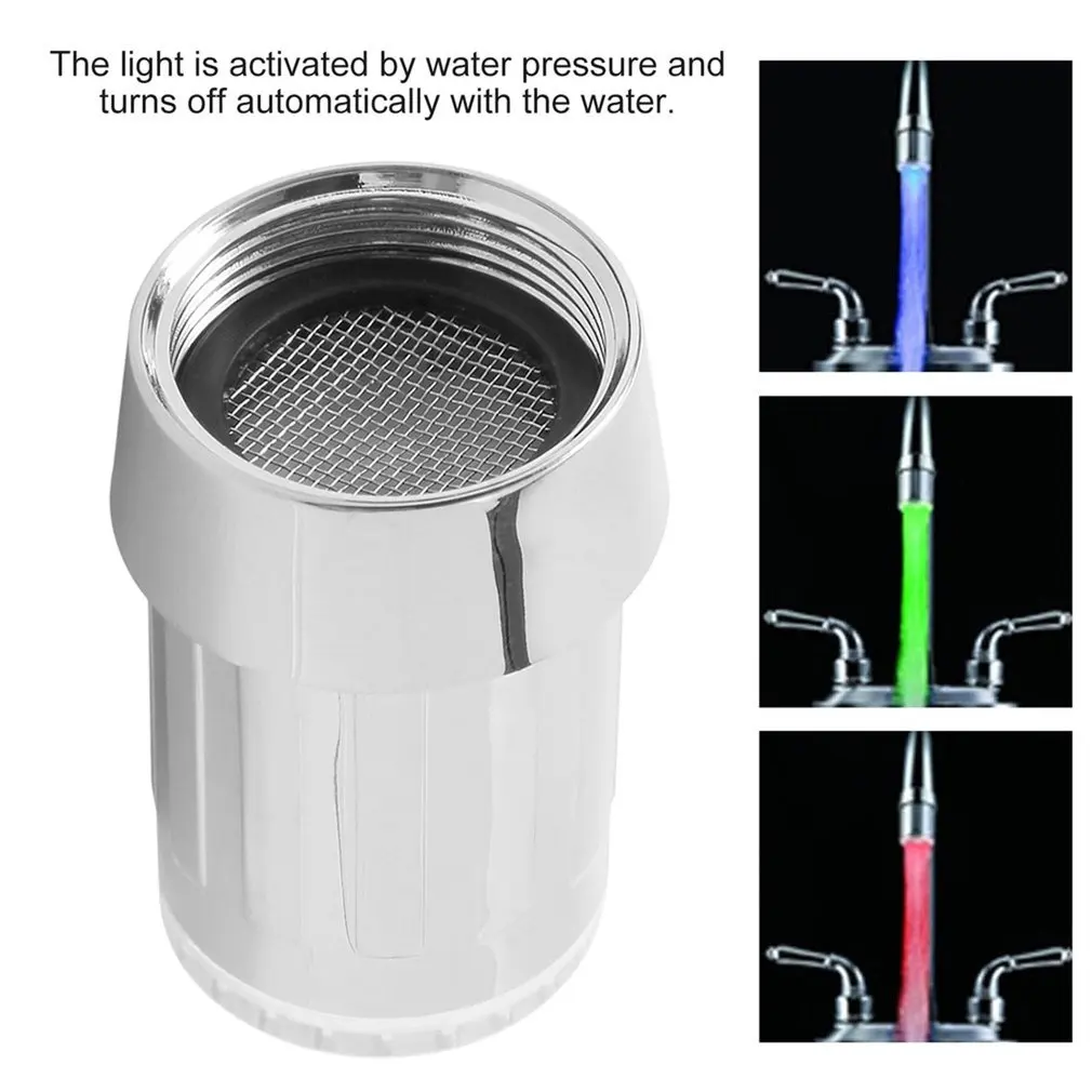 Durable 7 Colors Unique LED Light Water Glow Faucet Tap Stainless Steel Water Tap And Faucet Diverter Valve Adapter Connector
Durable 7 Colors Unique LED Light Water Glow Faucet Tap Stainless Steel Water Tap And Faucet Diverter Valve Adapter Connector
