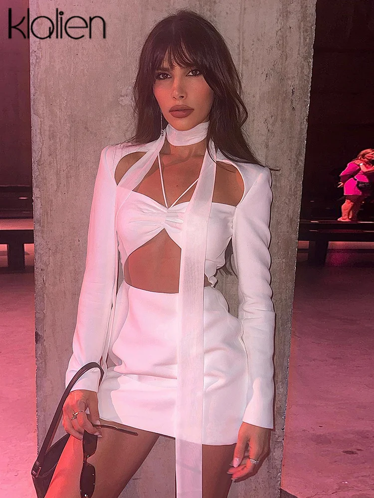KLALIEN Sexy Hollow Out Party Club Mini Dress for Women Autumn Turtleneck Bandage Evening Streetwear Short Dresses vestido
KLALIEN Sexy Hollow Out Party Club Mini Dress for Women Autumn Turtleneck Bandage Evening Streetwear Short Dresses vestido