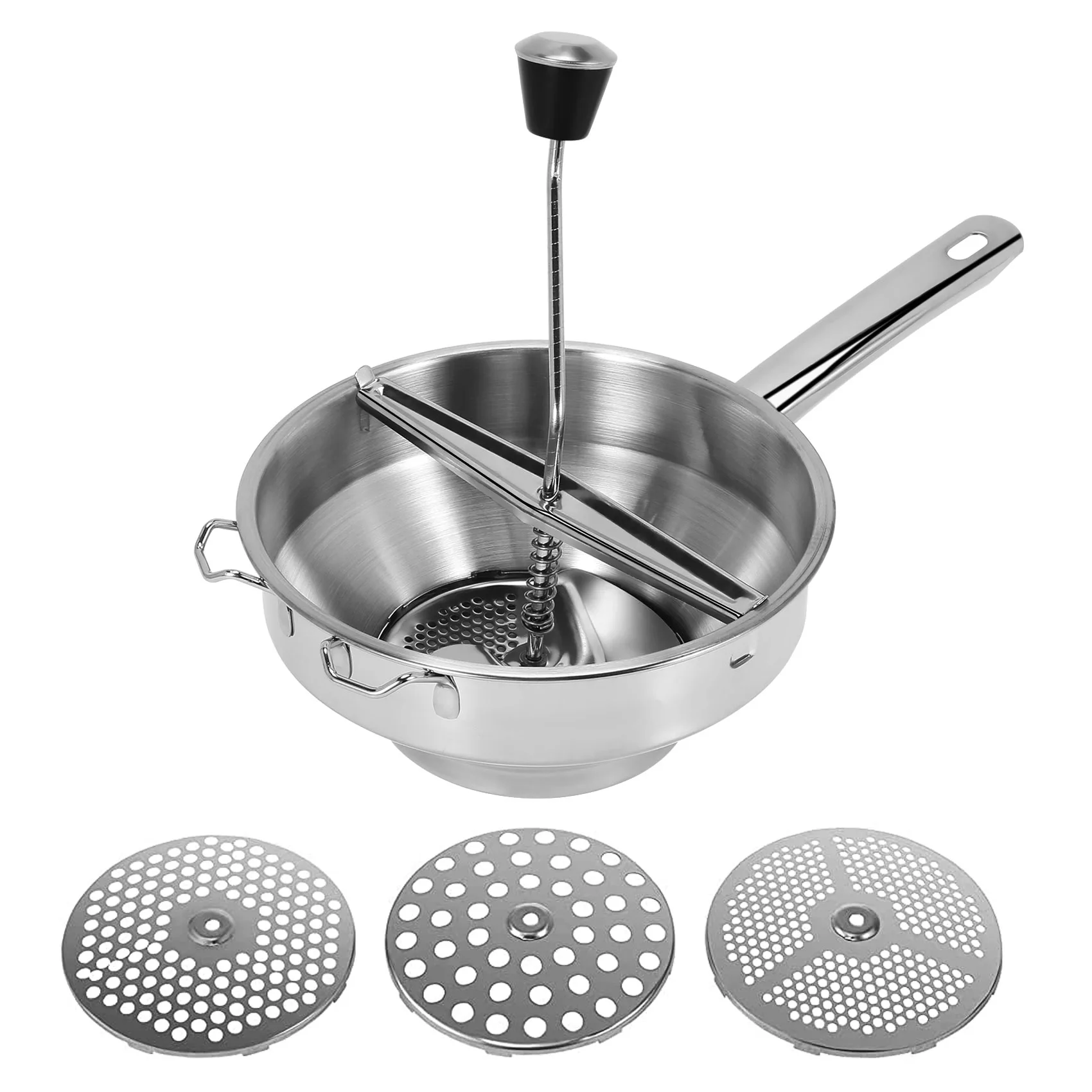 Rotary Food Mill Potato Ricer with 3 Interchangeable Disks, Great for Making Puree or Soups of Vegetables, Baby Foods
Rotary Food Mill Potato Ricer with 3 Interchangeable Disks, Great for Making Puree or Soups of Vegetables, Baby Foods