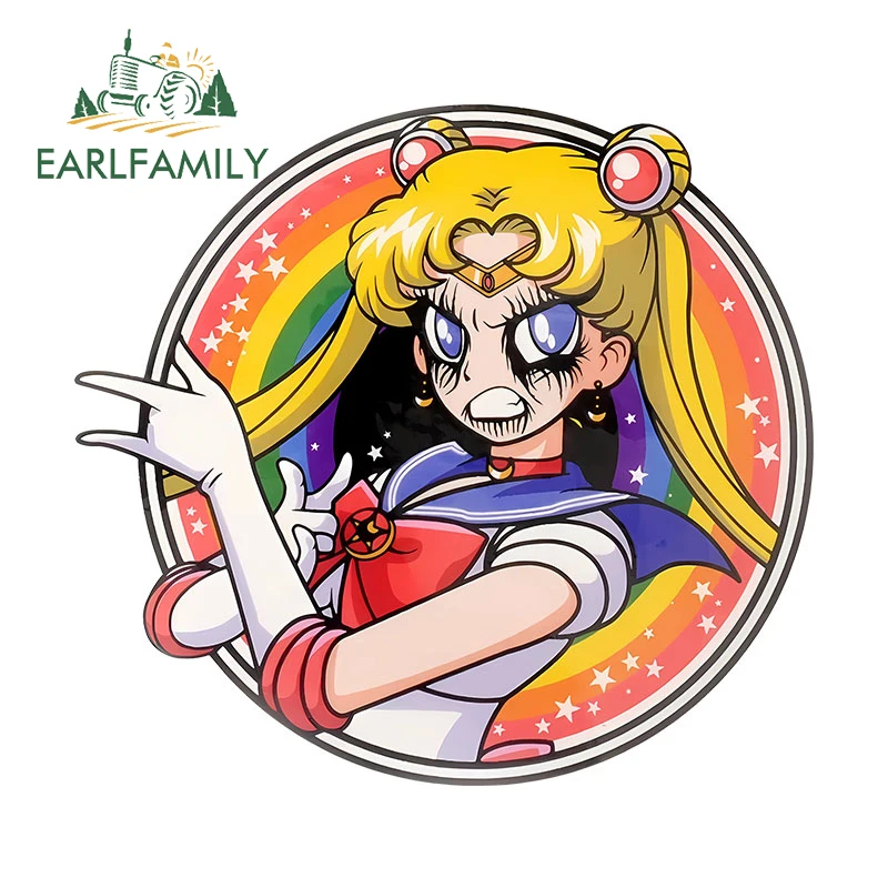 EARLFAMILY 13cm x 12cm for Sailor Moon Car Sticker Creative Car Accessories RV Decal Personality Sunscreen Racing Drifting Decor
EARLFAMILY 13cm x 12cm for Sailor Moon Car Sticker Creative Car Accessories RV Decal Personality Sunscreen Racing Drifting Decor