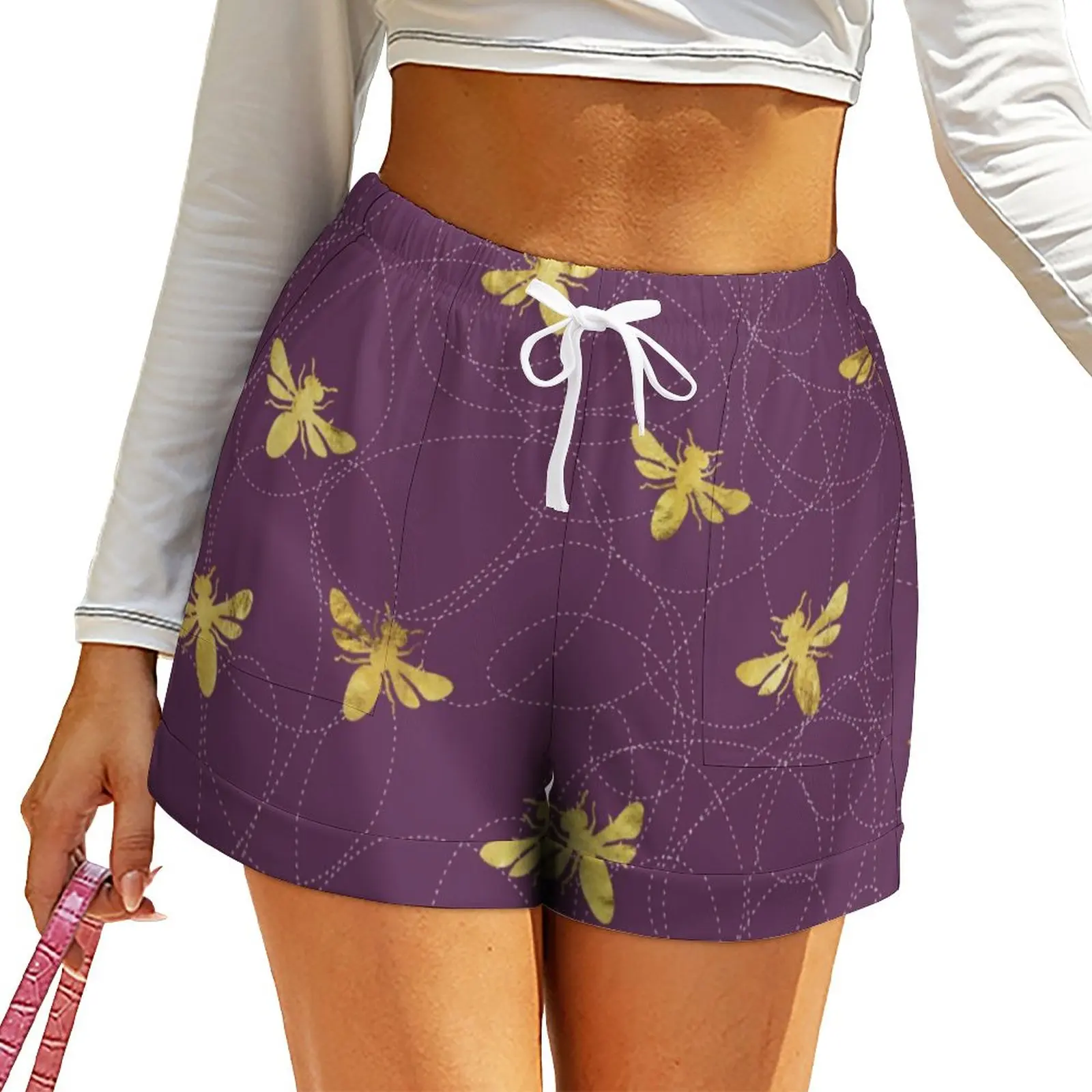 Gold Bees Shorts Women Animal Honeybee Print Casual Loose Printed Shorts High Waist Oversized Short Pants Boho Bottoms
Gold Bees Shorts Women Animal Honeybee Print Casual Loose Printed Shorts High Waist Oversized Short Pants Boho Bottoms