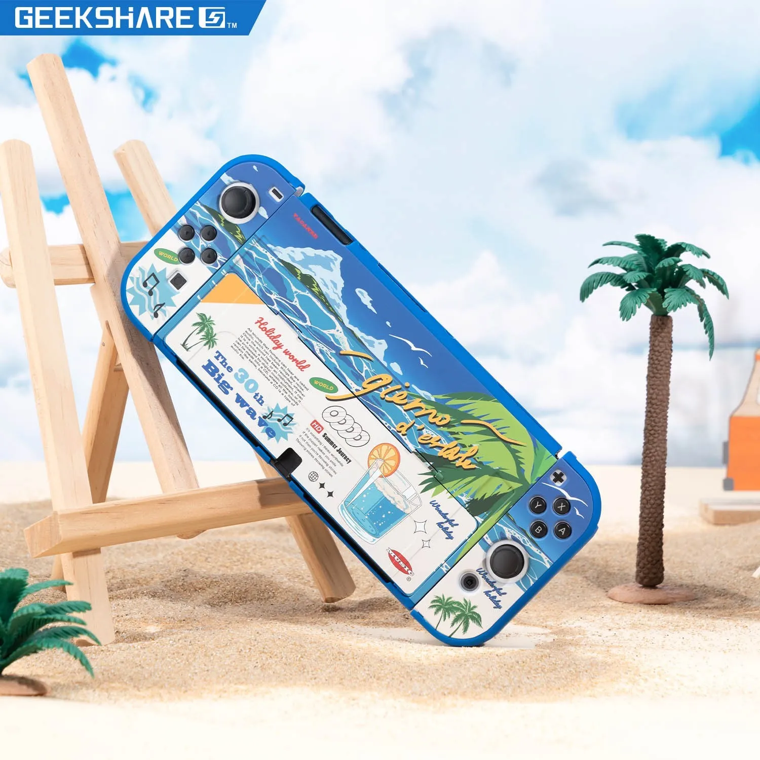 GeekShare New Protective Shell for Nintendo Switch OLED Sea Island Holiday PC Hard Case For OLED Split NS OLED Joy-con Cover
GeekShare New Protective Shell for Nintendo Switch OLED Sea Island Holiday PC Hard Case For OLED Split NS OLED Joy-con Cover