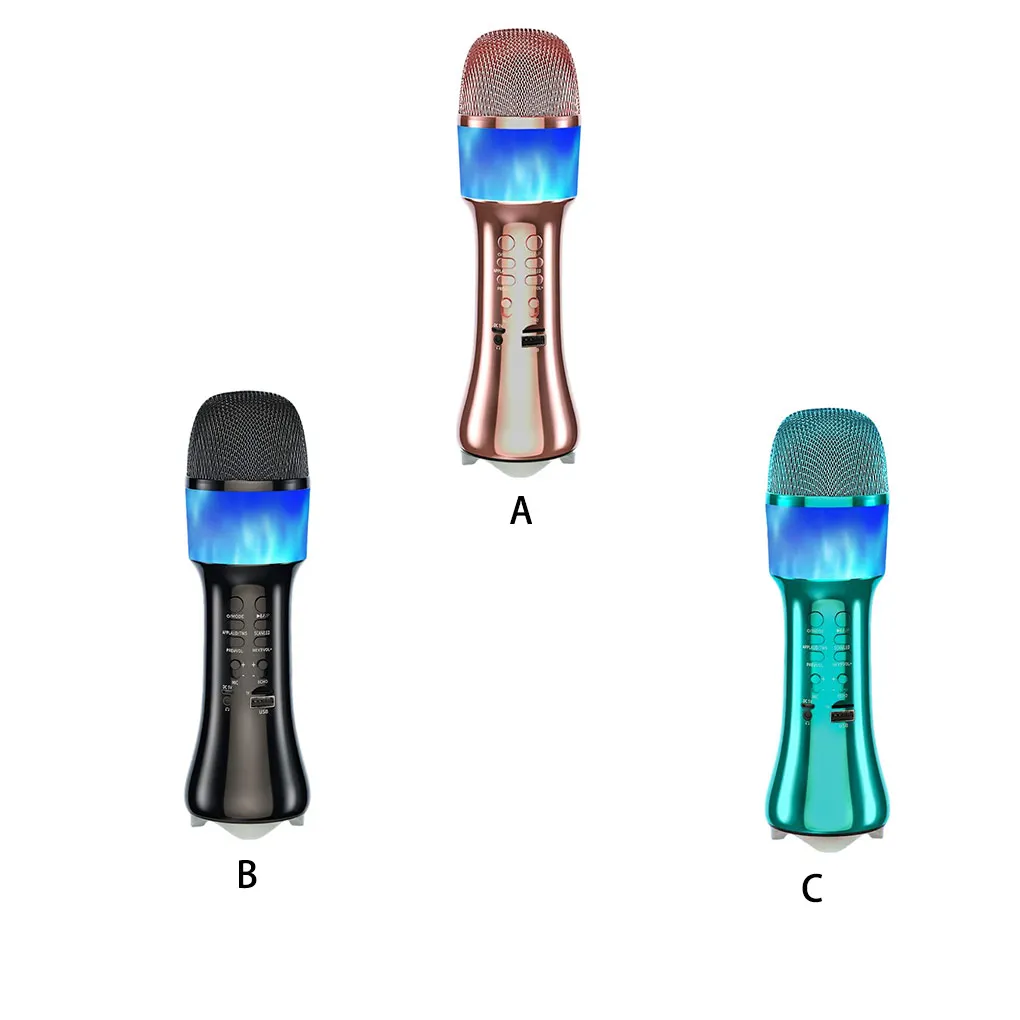 Home KTV Wireless Microphone Dynamic Speaker Reverberation Player Surround Sound Effect Mic with Lights for Recording
Home KTV Wireless Microphone Dynamic Speaker Reverberation Player Surround Sound Effect Mic with Lights for Recording