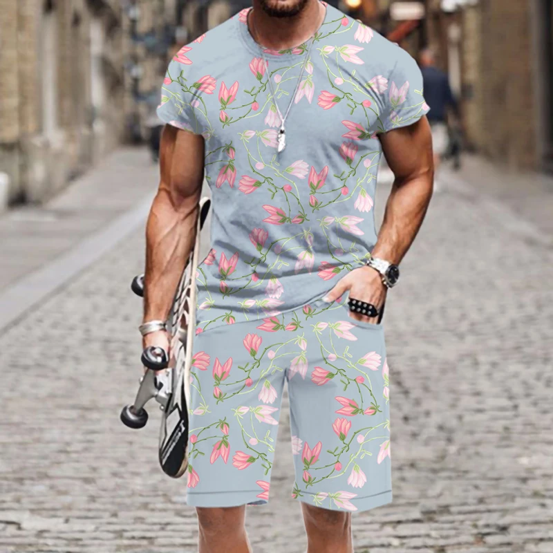 Men's T-shirt Shorts Set O Neck Magnolia Flower Pattern Short Sleeve 3D Printed Outfit Luxury Sportswear Fashion Hot Hip-hop
Men's T-shirt Shorts Set O Neck Magnolia Flower Pattern Short Sleeve 3D Printed Outfit Luxury Sportswear Fashion Hot Hip-hop