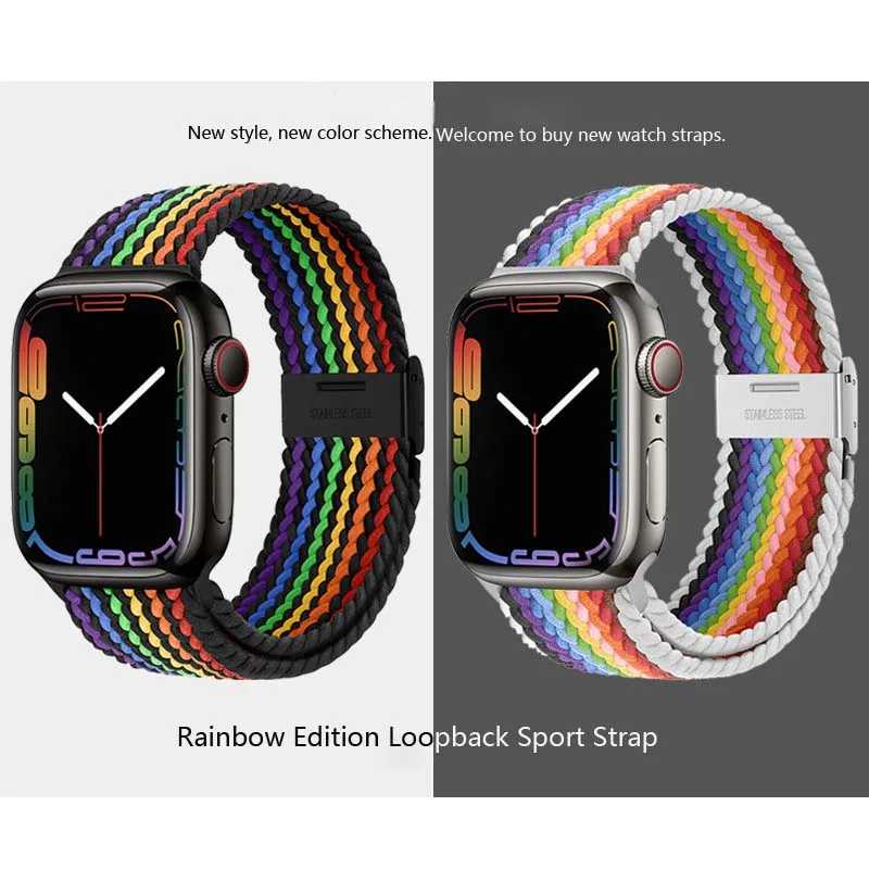 Strap For Apple Watch Band 44mm 40mm 45mm 41mm 42mm 38mm 45 mm Elastic braided solo loop Bracelet iWatch Series 7 se 3 6 8 Ultra
Strap For Apple Watch Band 44mm 40mm 45mm 41mm 42mm 38mm 45 mm Elastic braided solo loop Bracelet iWatch Series 7 se 3 6 8 Ultra