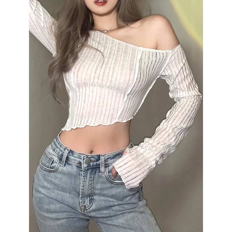 Classic Retro All-Match Commuter Strapless Beveled Solid Color Transparent Strip Loose Elastic Slim Women's Short Top
Classic Retro All-Match Commuter Strapless Beveled Solid Color Transparent Strip Loose Elastic Slim Women's Short Top