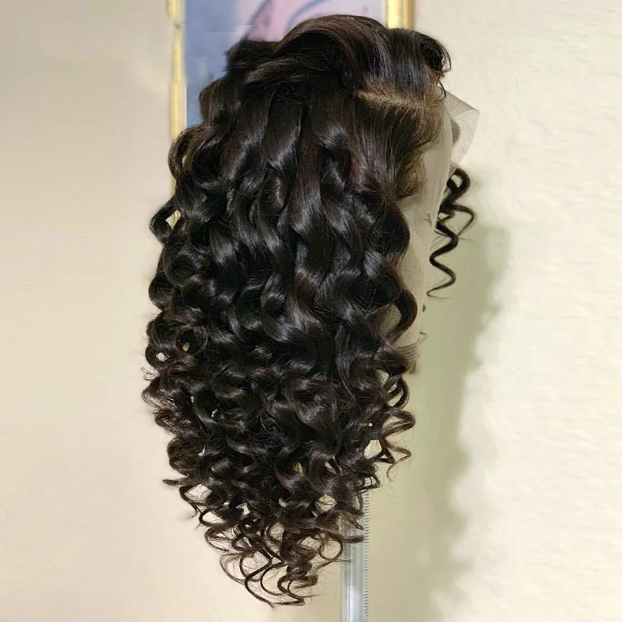 26Inch Long Deep Wave Natural Black Soft Lace Front Wig For Women 180% Density Preplucked Heat Resistant Fiber Hair Daily Curly
26Inch Long Deep Wave Natural Black Soft Lace Front Wig For Women 180% Density Preplucked Heat Resistant Fiber Hair Daily Curly