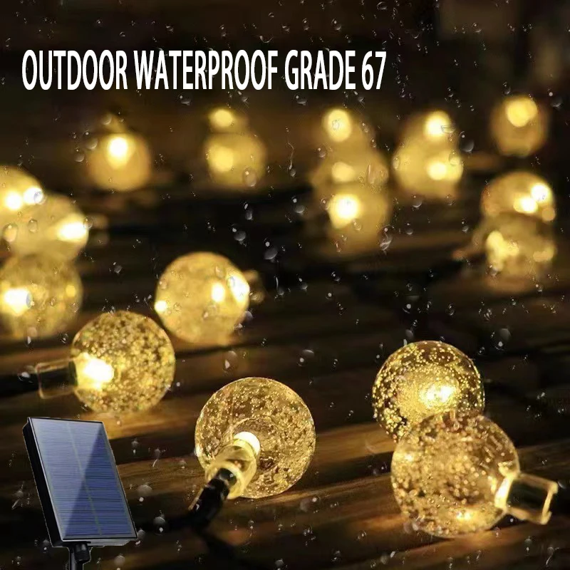 Solar Spherical Light String Outdoor LED Waterproof Garden Garden Decoration Bubble Colorful Flashing Christmas Party Lights
Solar Spherical Light String Outdoor LED Waterproof Garden Garden Decoration Bubble Colorful Flashing Christmas Party Lights