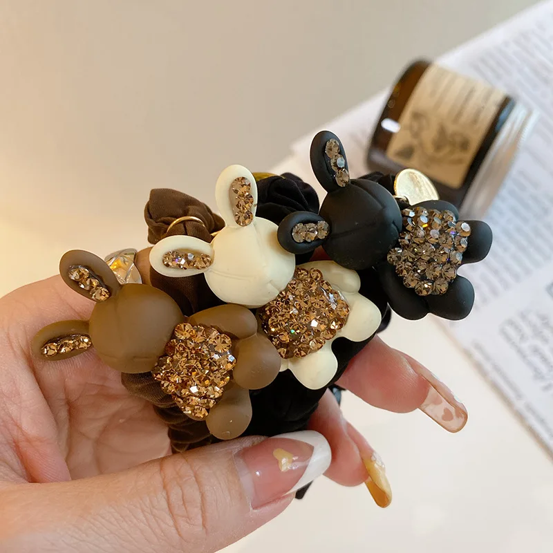 Cute Animal Rabbit HairRope Luxury Rhinestone Elastic Rubber Band Headrope for Women Gils High Ponytail Hair Accessories Gifts
Cute Animal Rabbit HairRope Luxury Rhinestone Elastic Rubber Band Headrope for Women Gils High Ponytail Hair Accessories Gifts