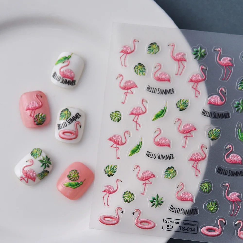TS-034 Flamigo Hello Summer 5D Nail Sticker Nail Transfer Sliders Decoration Nails Art
TS-034 Flamigo Hello Summer 5D Nail Sticker Nail Transfer Sliders Decoration Nails Art