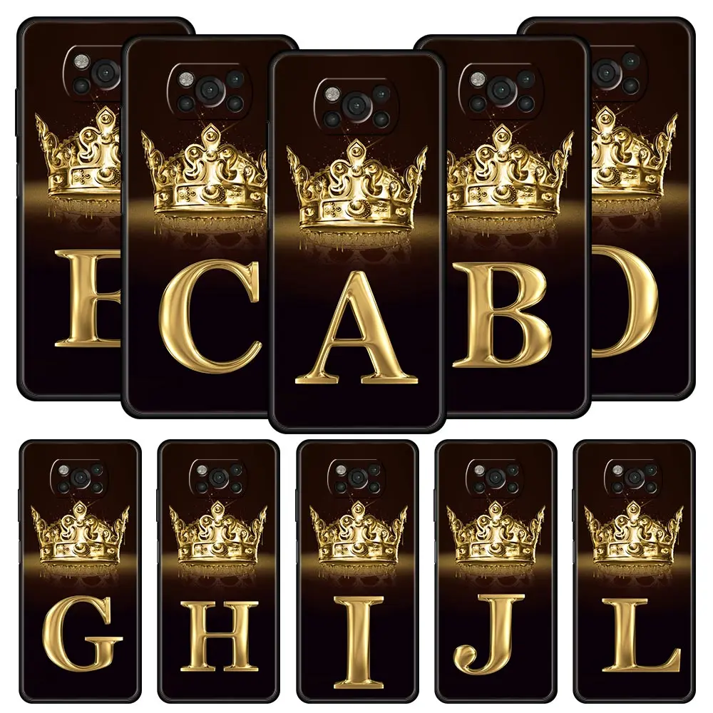 Funda Case For Xiaomi Mi Poco X3 NFC M3 11 12 10 9T 9 A2 Lite 12X 10T Pro 11T Black Soft Phone Capas Fashion Crown Letter
Funda Case For Xiaomi Mi Poco X3 NFC M3 11 12 10 9T 9 A2 Lite 12X 10T Pro 11T Black Soft Phone Capas Fashion Crown Letter