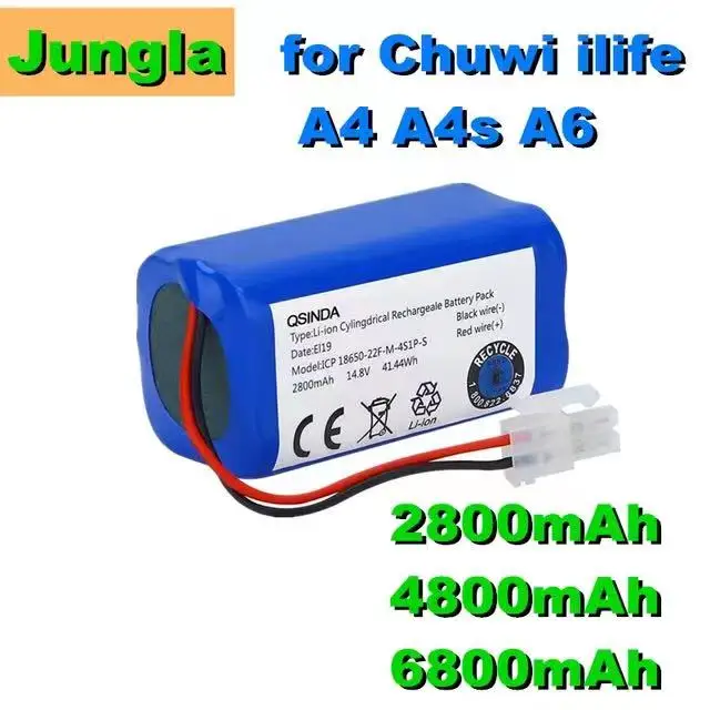 100% original Rechargeable Battery 14.8V 6800mAh robotic vacuum cleaner accessories parts for Chuwi ilife A4 A4s A6
100% original Rechargeable Battery 14.8V 6800mAh robotic vacuum cleaner accessories parts for Chuwi ilife A4 A4s A6