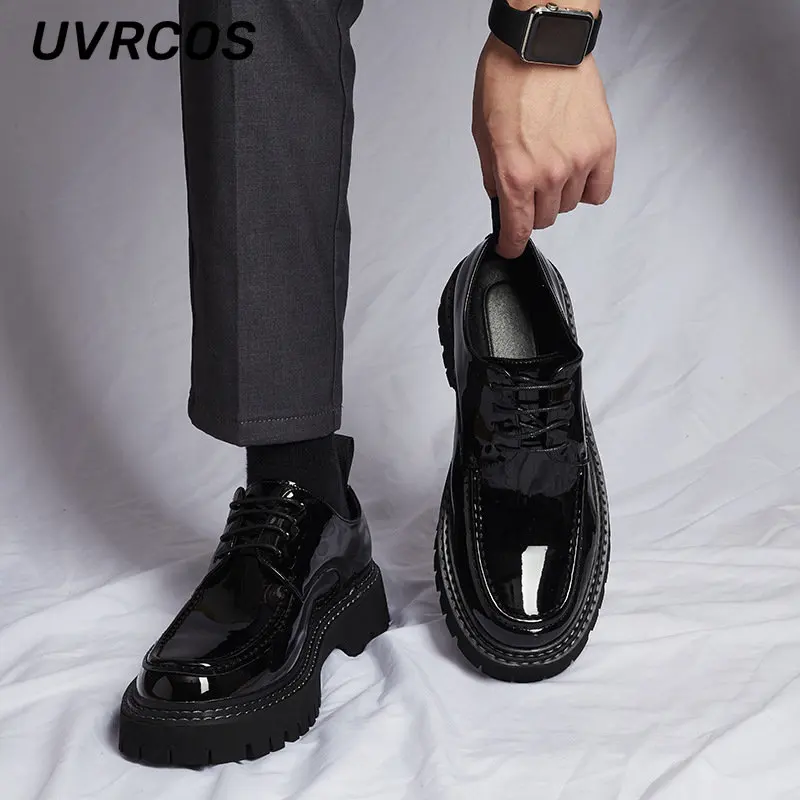 Men Business Formal Shoes Thick Bottom Casual Leather Heightened Pointed Toe Lace-up Shoe Low-top Solid Color 2022 New
Men Business Formal Shoes Thick Bottom Casual Leather Heightened Pointed Toe Lace-up Shoe Low-top Solid Color 2022 New