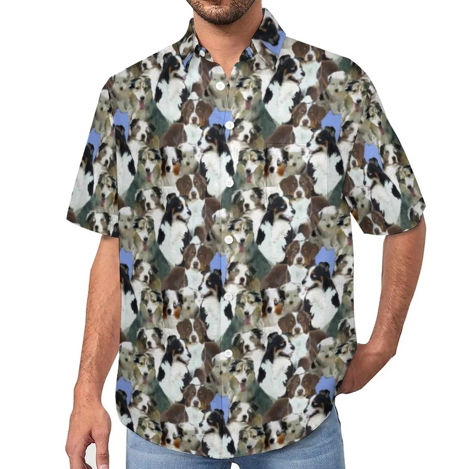Cute Animal Print Casual Shirt Australian Shepherd Beach Loose Shirt Hawaiian Harajuku Blouses Short Sleeve Design Oversized Top
Cute Animal Print Casual Shirt Australian Shepherd Beach Loose Shirt Hawaiian Harajuku Blouses Short Sleeve Design Oversized Top