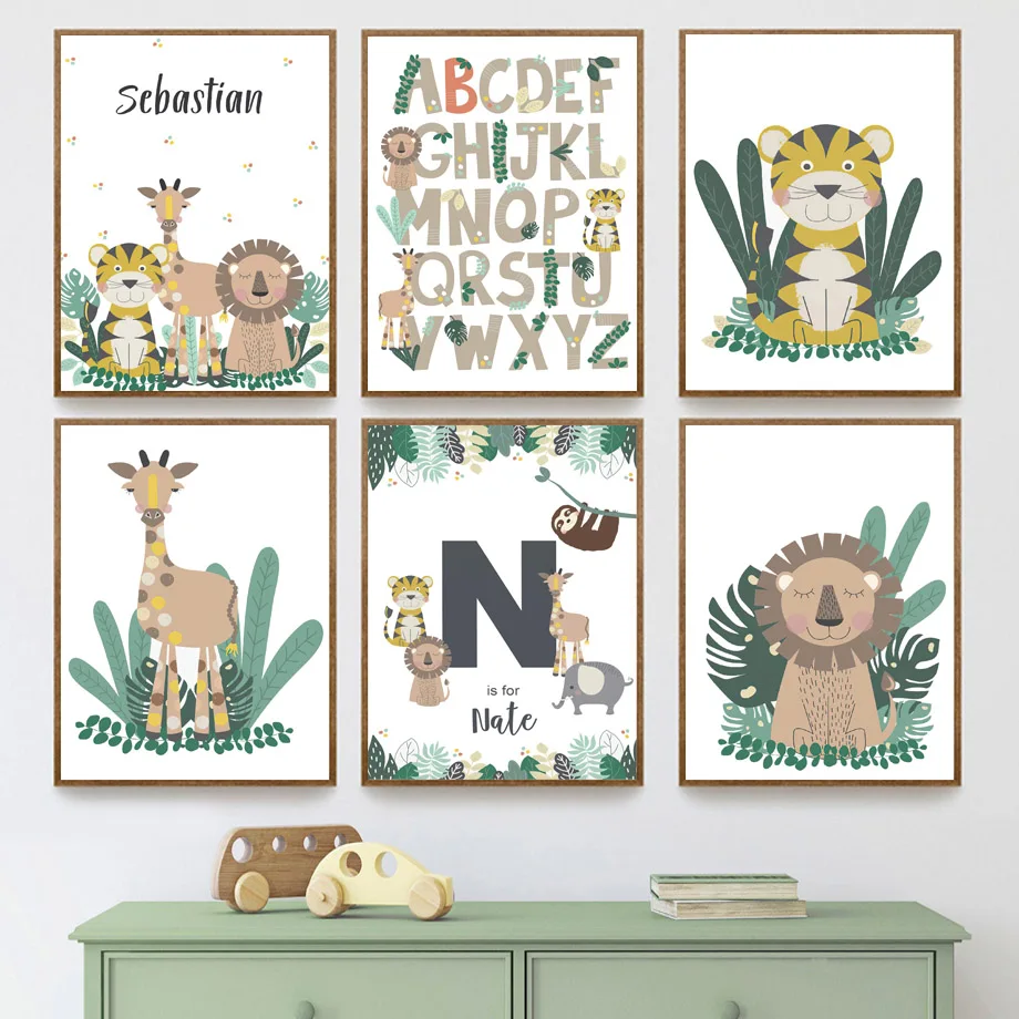 Tiger Lion Giraffe Elephant Monkey Leaf Cartoon Baby Kids Room Posters And Prints Wall Art Pictures Canvas Painting Nordic Decor
Tiger Lion Giraffe Elephant Monkey Leaf Cartoon Baby Kids Room Posters And Prints Wall Art Pictures Canvas Painting Nordic Decor