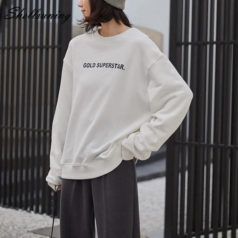 Shellsuning Autumn Fashion Thick O-neck Sweatshirt Women Loose Printed Minimalist Lazy Hoodies Female New Soft Warm Pullover
Shellsuning Autumn Fashion Thick O-neck Sweatshirt Women Loose Printed Minimalist Lazy Hoodies Female New Soft Warm Pullover