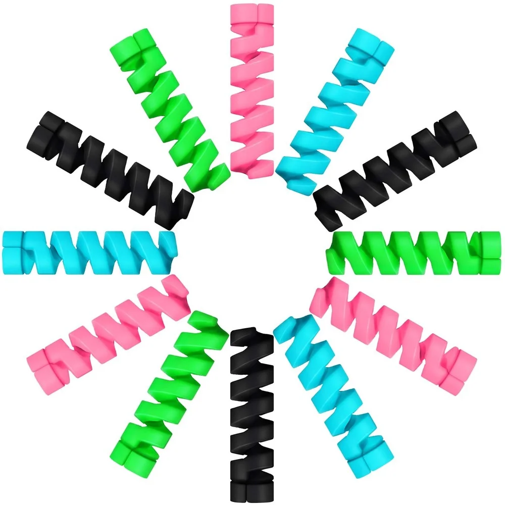 24 Pieces Charger Cable Saver, Silicone Flexible Cable Wire Protector, Mouse Cable Protector, Suit for All Cellphone Data Lines
24 Pieces Charger Cable Saver, Silicone Flexible Cable Wire Protector, Mouse Cable Protector, Suit for All Cellphone Data Lines