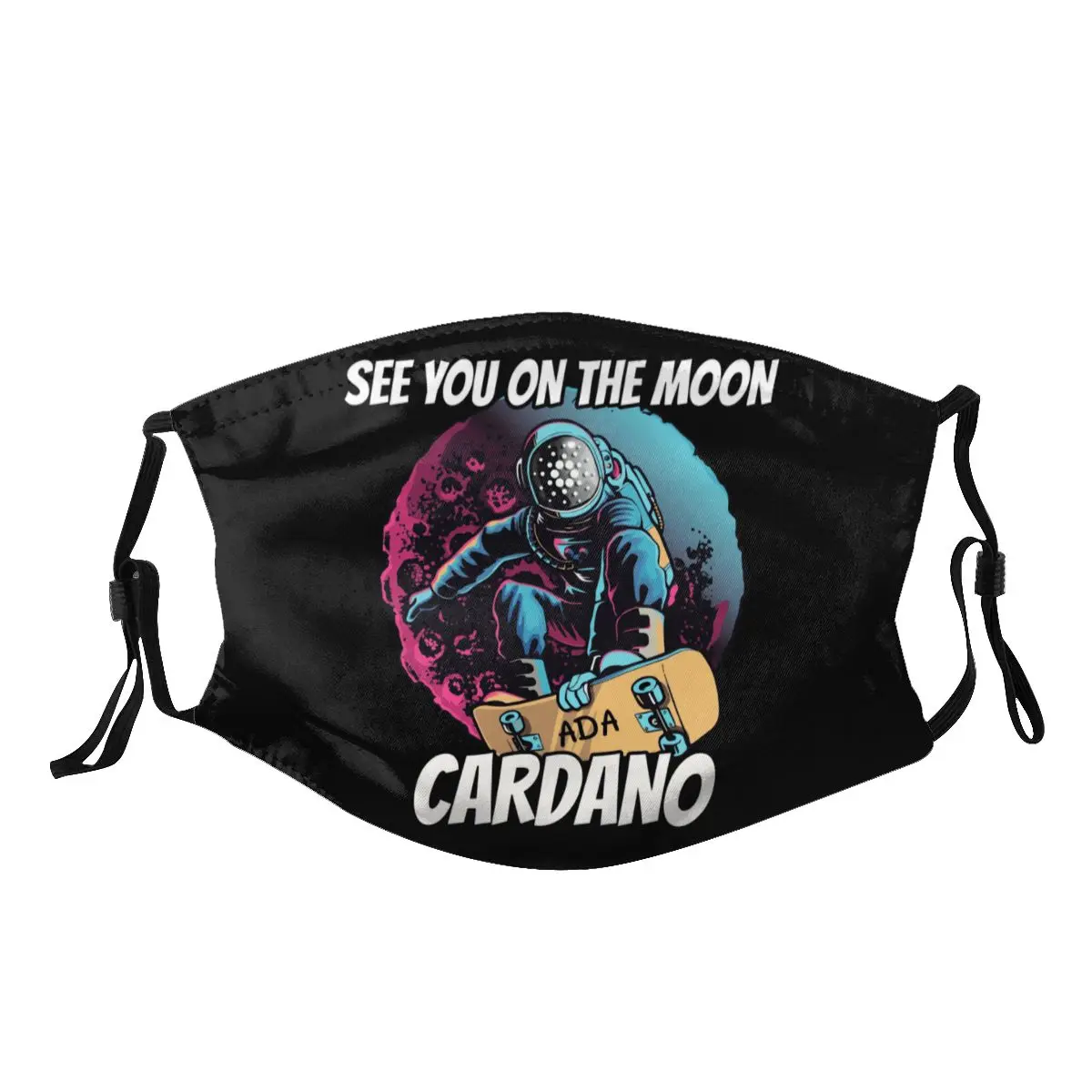 

Anime See You On The Moon Cardano ADA Cryptocurrency Activated Carbon Filter Mask Funny Novelty Uniswap Grimace