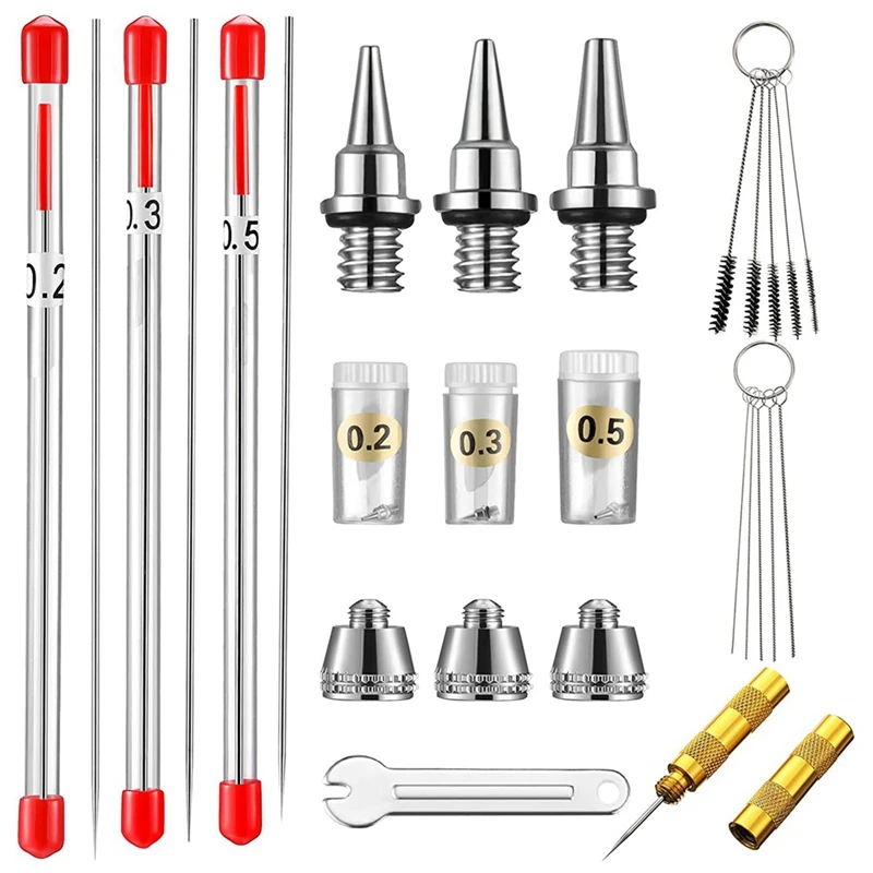 21Pcs Airbrush Nozzle Cap Kit Airbrush Needle Replacement Parts Airbrush Needles Airbrush Cleaning Kit Replacement Part
21Pcs Airbrush Nozzle Cap Kit Airbrush Needle Replacement Parts Airbrush Needles Airbrush Cleaning Kit Replacement Part