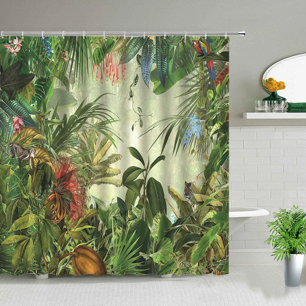 Palm Tree Forest Shower Curtains Tropical Plant Rainforest Landscape Beach Scenery Fabric Bathroom Decor Bath Courtain With Hook
Palm Tree Forest Shower Curtains Tropical Plant Rainforest Landscape Beach Scenery Fabric Bathroom Decor Bath Courtain With Hook