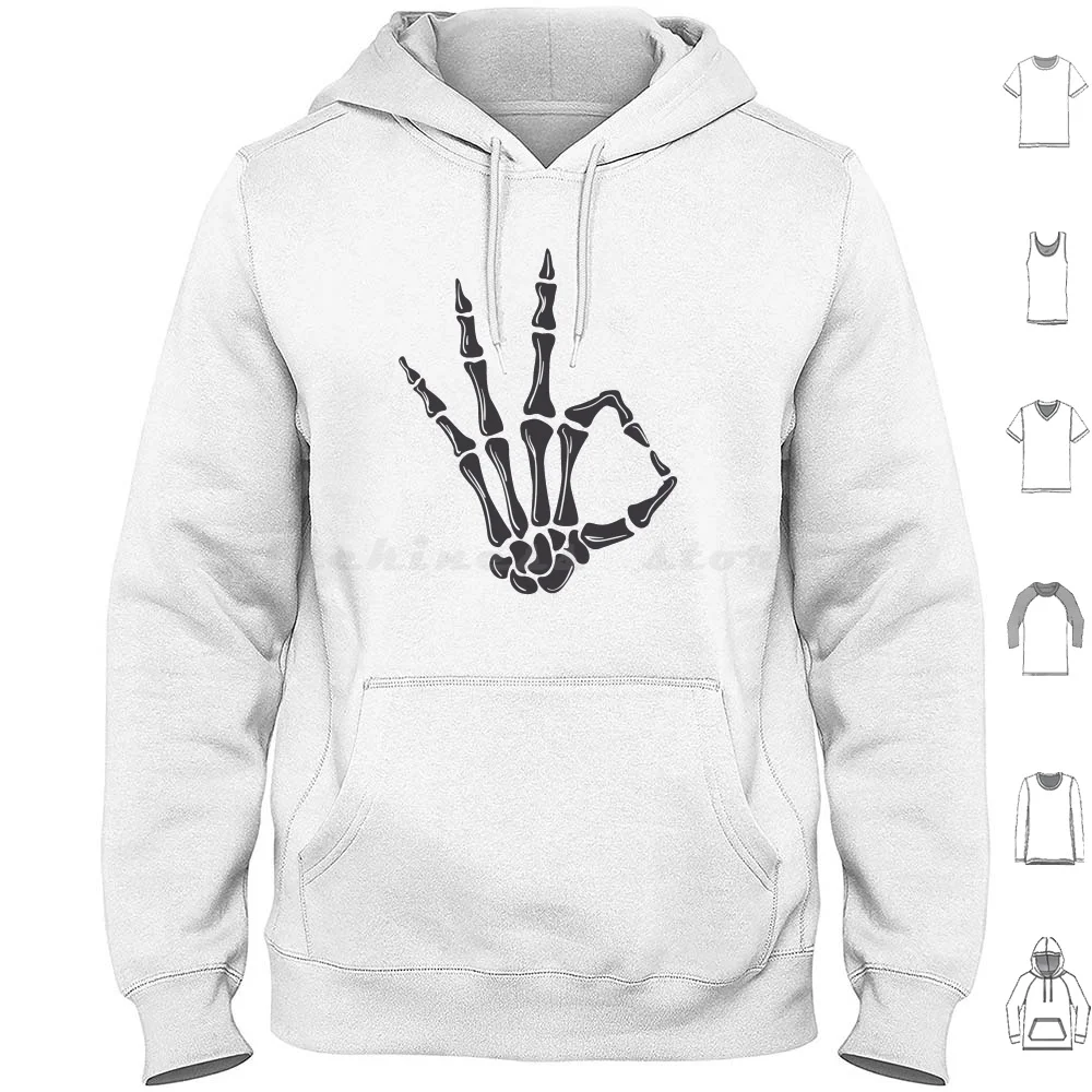 Skeleton Hand Signs-Ok Sign Hoodie cotton Long Sleeve Skeleton Bones Halloween Halloween Costume Group Costume Halloween Group
Skeleton Hand Signs-Ok Sign Hoodie cotton Long Sleeve Skeleton Bones Halloween Halloween Costume Group Costume Halloween Group