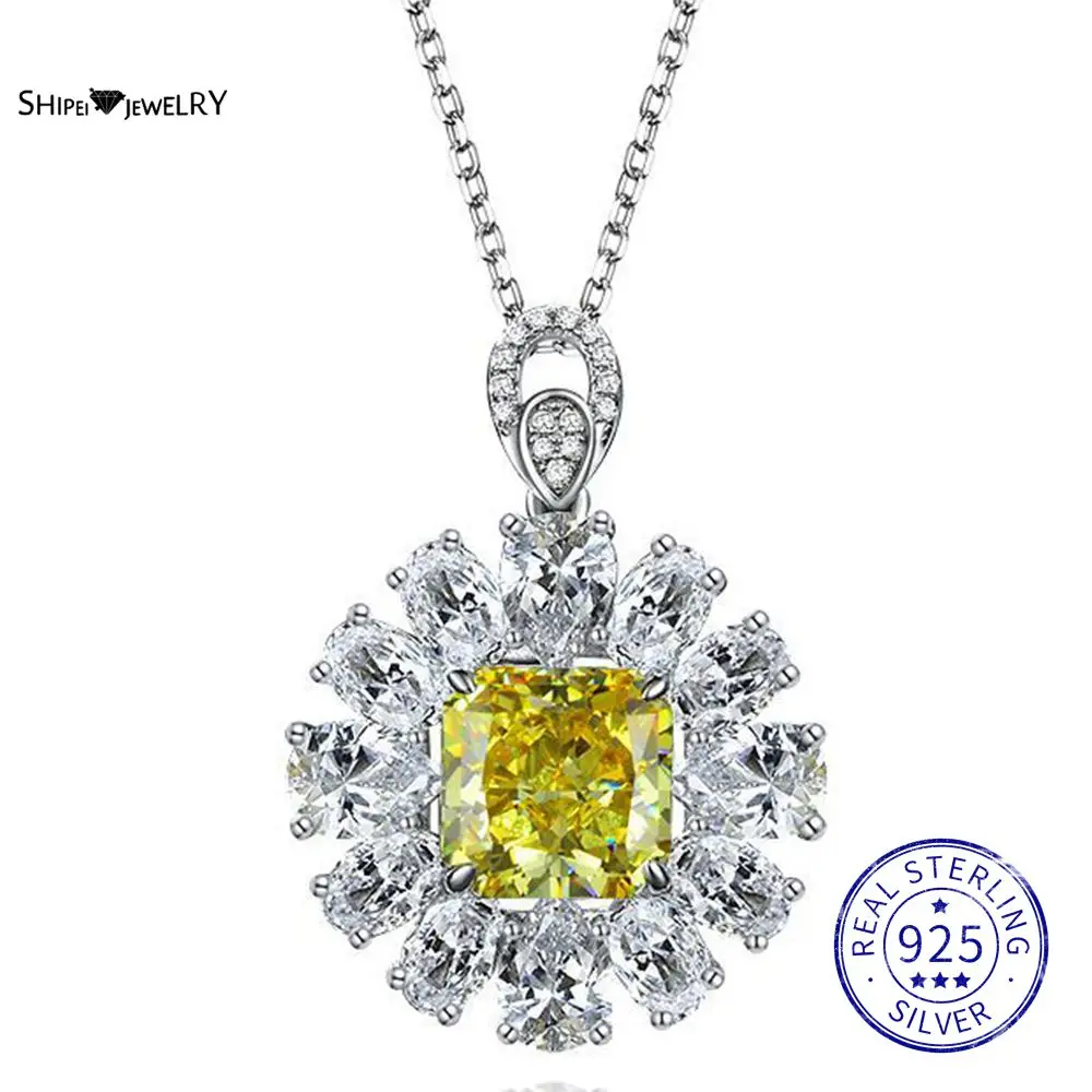 Shipei 100% 925 Sterling Silver Crushed Ice Cut Daisy Flower Created Moissanite Anniversary Lady Pendant Necklace Fine Jewelry
Shipei 100% 925 Sterling Silver Crushed Ice Cut Daisy Flower Created Moissanite Anniversary Lady Pendant Necklace Fine Jewelry