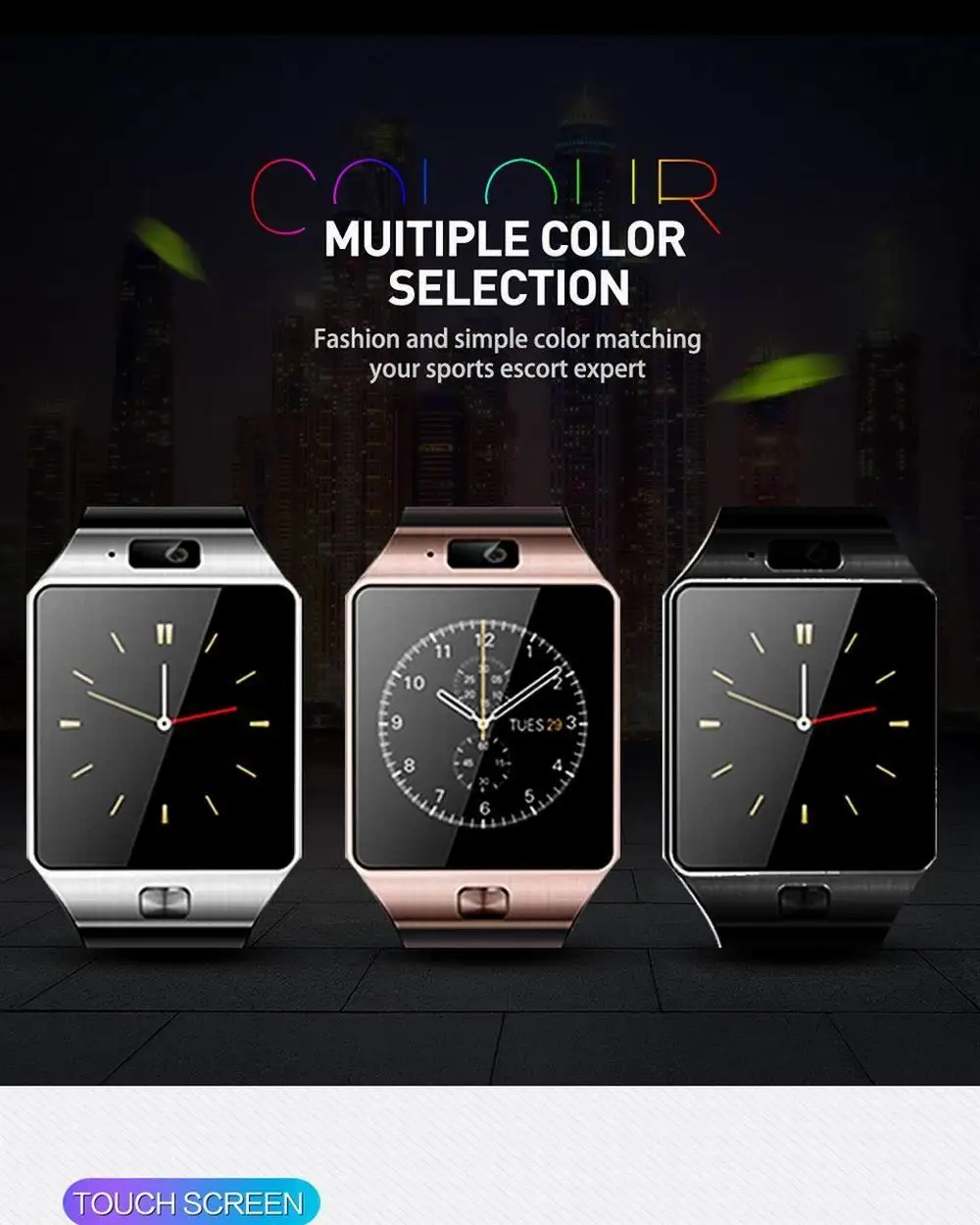 Smart Watch DZ09 Gold Silver Smartwatch Watches For Ios For Android Sim Card Camera Watch Fitness Sleeping Tracker Smart Watch
Smart Watch DZ09 Gold Silver Smartwatch Watches For Ios For Android Sim Card Camera Watch Fitness Sleeping Tracker Smart Watch