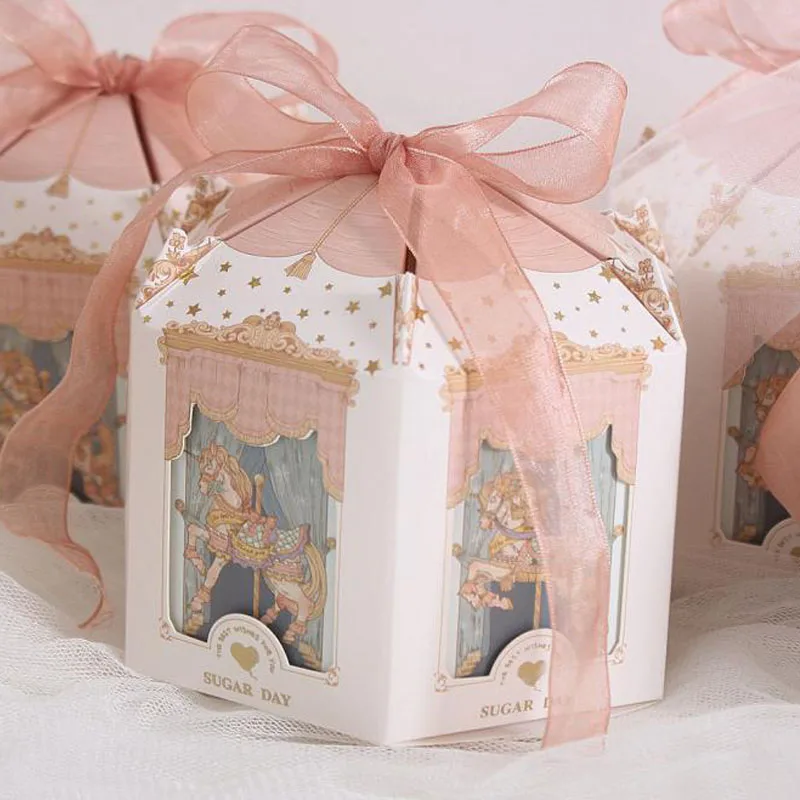 5/10pcs Carousel Wedding Candy Box Romantic Pattern Paper Packaging for Gifts Castle Box with Ribbon Paty Home Decorations
5/10pcs Carousel Wedding Candy Box Romantic Pattern Paper Packaging for Gifts Castle Box with Ribbon Paty Home Decorations