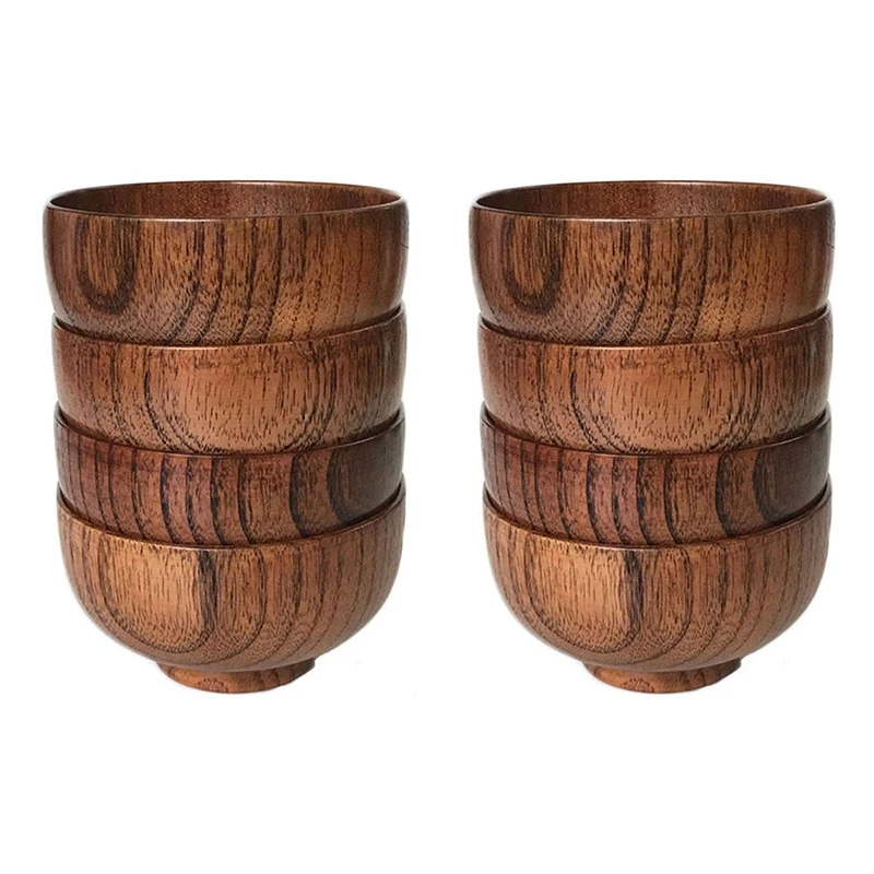 Jujube Japanese-Style Wooden Bowl Wooden Rice Bowl Noodle Bowl Solid Wood Bowl, 4.5 Inches By 2-5 / 8 Inches, 8 Packs
Jujube Japanese-Style Wooden Bowl Wooden Rice Bowl Noodle Bowl Solid Wood Bowl, 4.5 Inches By 2-5 / 8 Inches, 8 Packs
