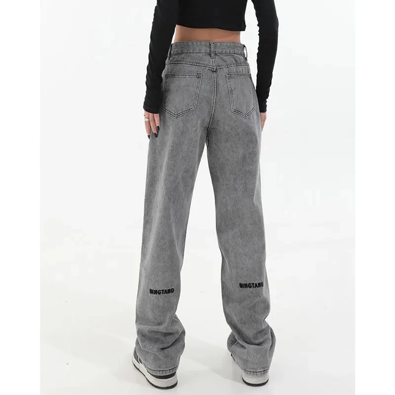 Hip hop streetwear smoky gray jeans women Korean casual vintage loose punk straight-leg pants Fall high waist goth grunge jeans
Hip hop streetwear smoky gray jeans women Korean casual vintage loose punk straight-leg pants Fall high waist goth grunge jeans