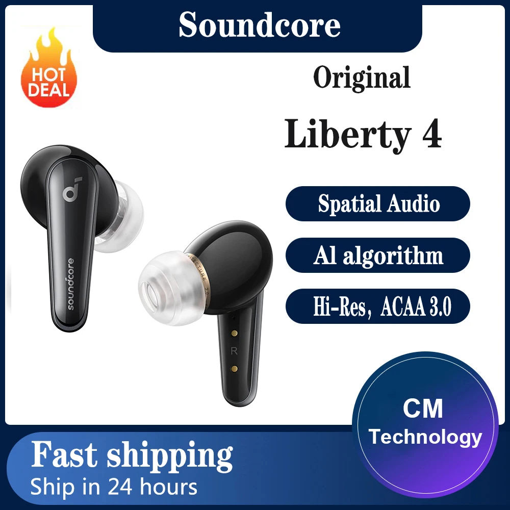 TWS-наушники Soundcore Liberty 4 с шумоподавлением, беспроводные наушники с датчиком сердечного ритма, шумоподавляющие наушники ACAA3.0
TWS-наушники Soundcore Liberty 4 с шумоподавлением, беспроводные наушники с датчиком сердечного ритма, шумоподавляющие наушники ACAA3.0