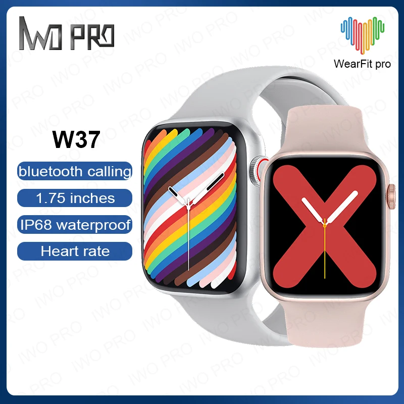IWO PRO 2022 W37 Series 7 Watch SmartWatch 2022 Bluetooth Call Sport Heart rate Waterproof 1.75 Inch Men Women Smart Watch