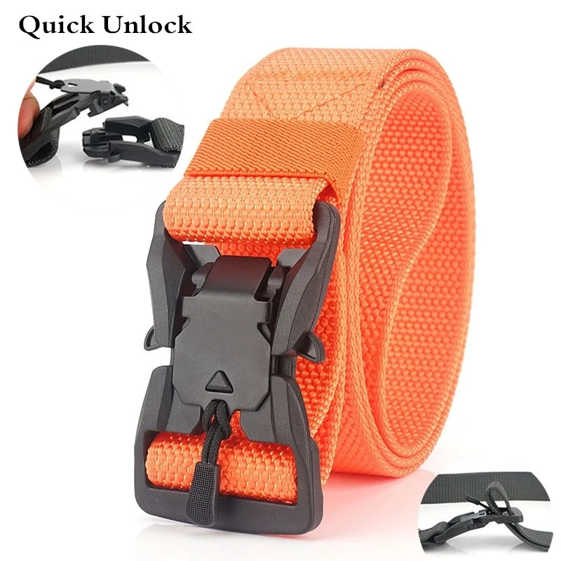 125cm Nylon Belt Quick Unlock Magnet Buckle Mens Waistband Outdoor Sport Hiking Hunting Army Fan Tactical Belt Clothes Accessory
125cm Nylon Belt Quick Unlock Magnet Buckle Mens Waistband Outdoor Sport Hiking Hunting Army Fan Tactical Belt Clothes Accessory
