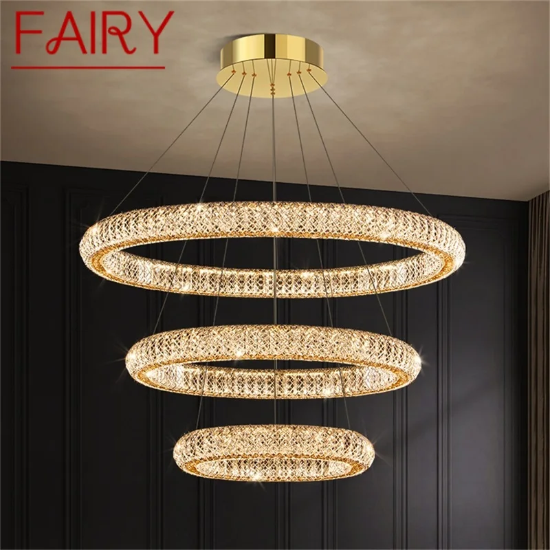 FAIRY Modern Pendant Lamp Crystal Round Rings LED Luxury Fixtures Decorative Chandelier For Home Living Room Bedroom
FAIRY Modern Pendant Lamp Crystal Round Rings LED Luxury Fixtures Decorative Chandelier For Home Living Room Bedroom