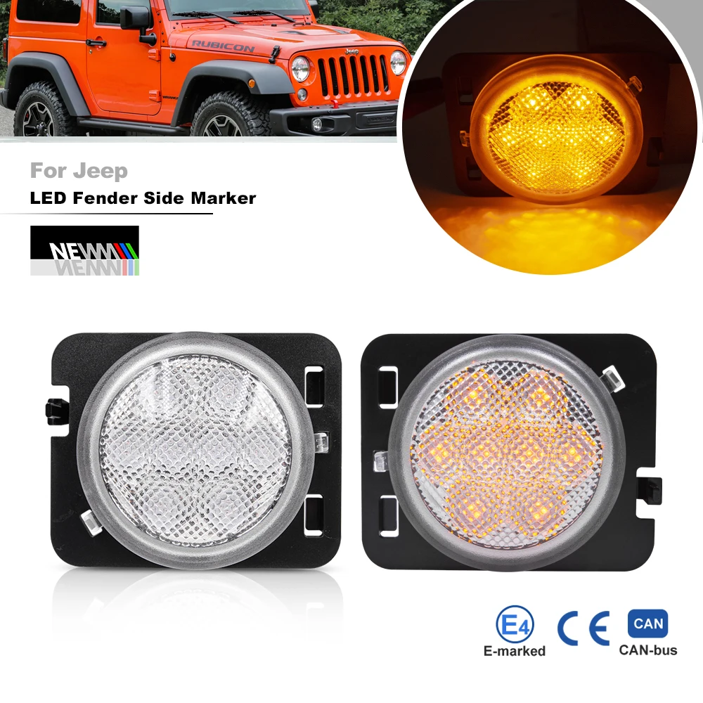 2x для Jeep Wrangler JK JKU 2007-2018 передний бампер крыло янтарно-желтые боковые габаритные огни комплект для сборки
2x для Jeep Wrangler JK JKU 2007-2018 передний бампер крыло янтарно-желтые боковые габаритные огни комплект для сборки